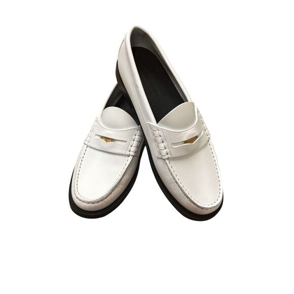 BURBERRY Leather Loafer in Optic White NWB Size 36.5 - Picture 3 of 10